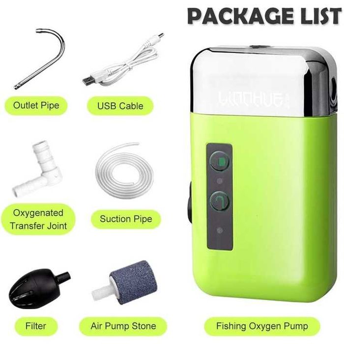 Помпа за Жива Стръв или Чешма с Зарядна батерия 3 В 1