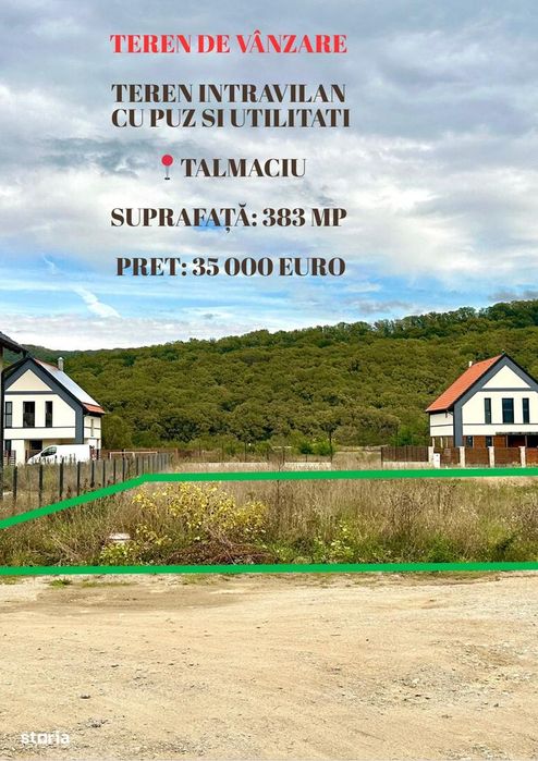 Teren Intravilan cu utilitati, 383 mp