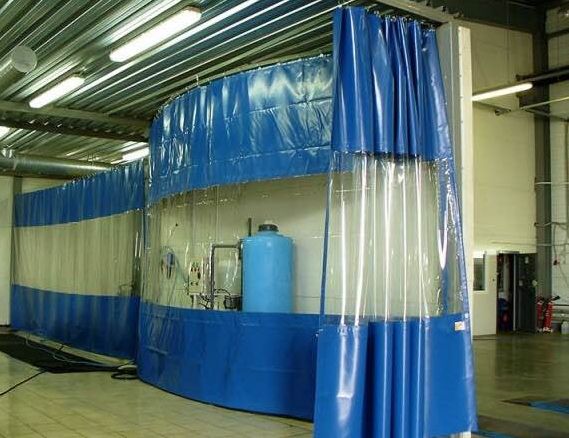 Шторы для автомойки из ПВХ Ткани