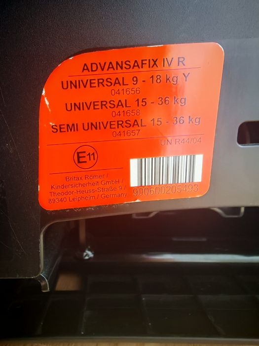Scaun auto BRITAX ROMER Advansafix IV R, Isofix, 9 - 36kg