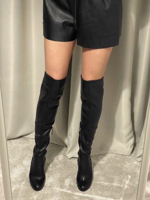 Cizme peste genunchi guess piele naturala