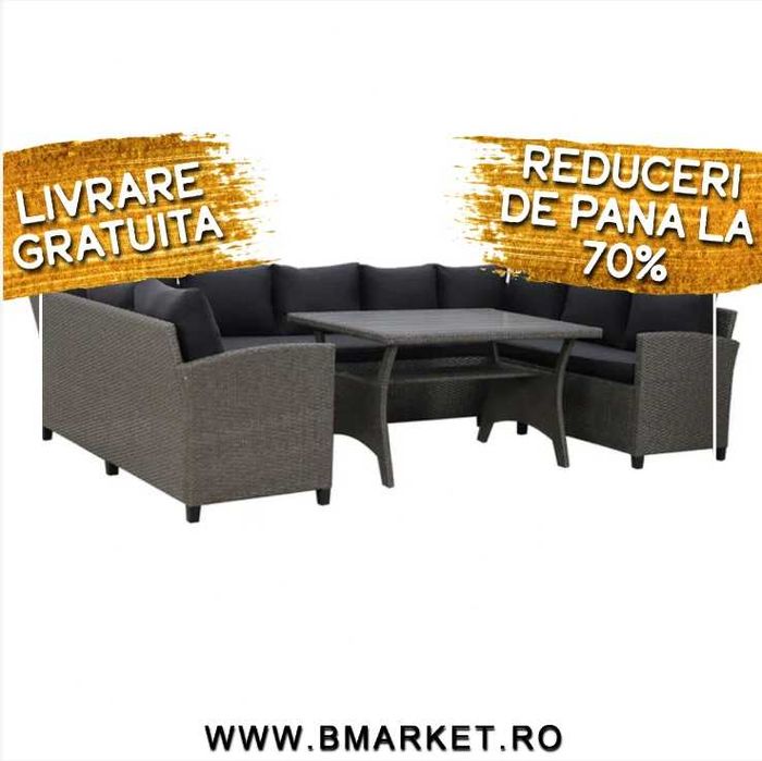 Set mobilier de gradina/terasa canapea/coltar si masa LIVRARE GRATUITA