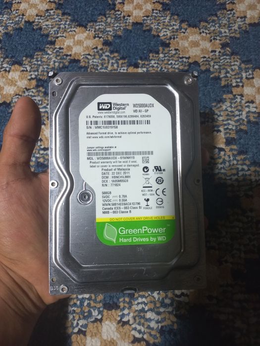 Greenpower hdd, hard disk 500gb