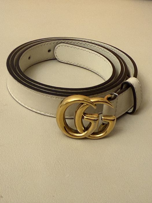 Gucci ремень молочного цвета