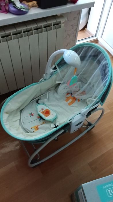 Шезлонг-Кровать качалка 5в 1