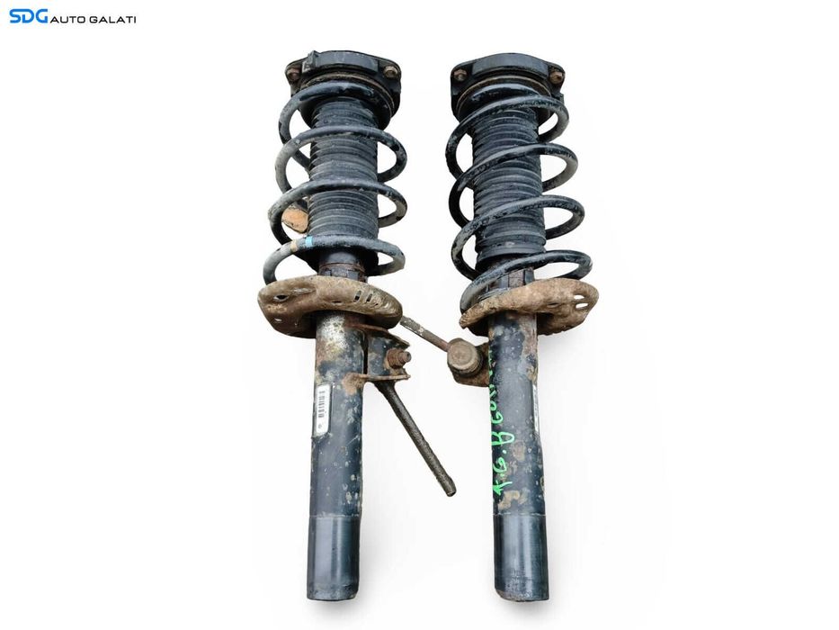 Set Amortizor Amortizoare Telescop Telescoape Complet cu Arc Arcuri si Flansa Fata Dreapta VW Golf 5 1.9 TDI 2004 - 2008 Cod 1K0413031BF [LS0701]