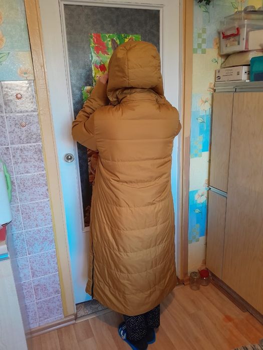 Пуховик пальто . Двухсторонний.