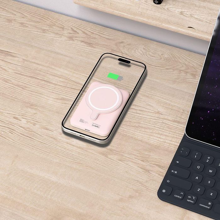 Батерия tech - protect lifemag magsafe power bank 5000mah розова