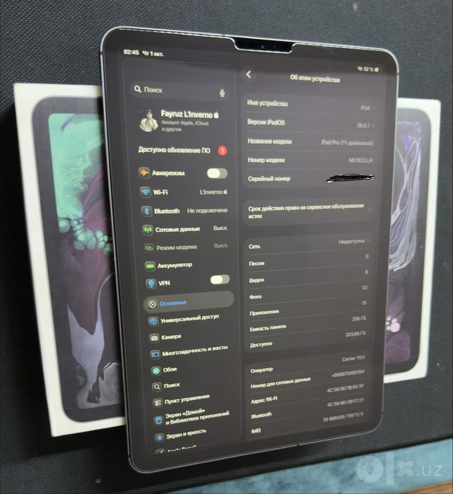 iPad pro 11 inch sim 2018