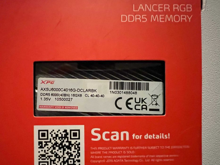Adata XPG Lancer 2 x 16GB KIT DDR5 6000 CL 40 RGB