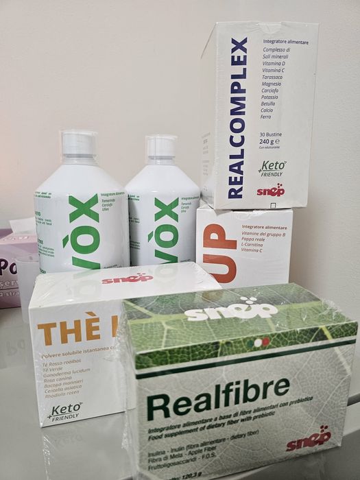Pachet Real Detox Snep cu Olivox, Vitup, Realcomplex, Realfibre, ceai