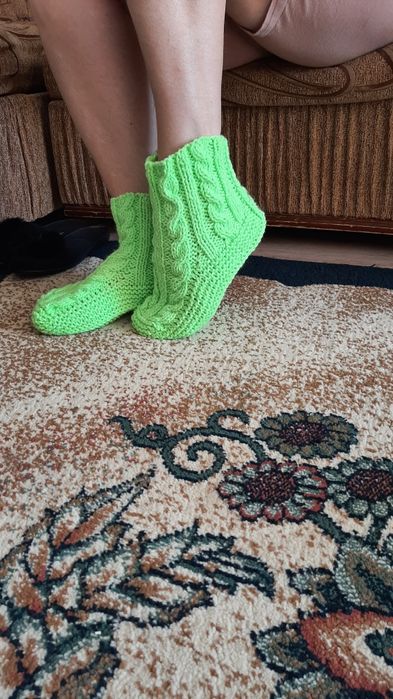 Вязоные носочки сапожки
