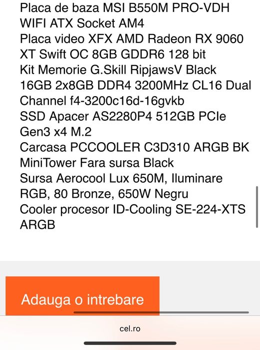 PC Gaming Ryzen 5 5600XT + Radeon RX 9060XT