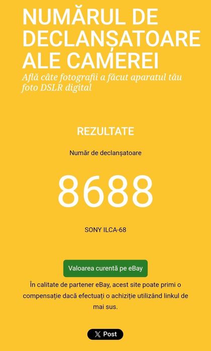 Aparat foto  DSLR Sony A68 + obiectiv 18-55 mm