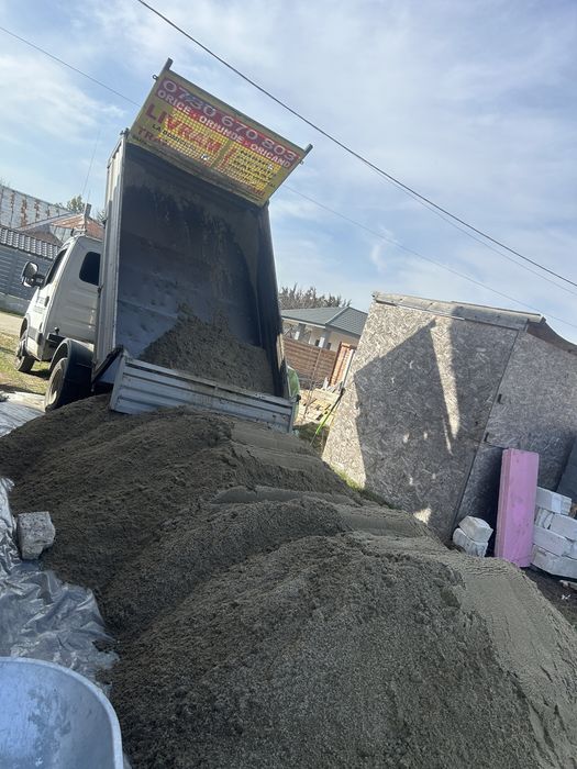 Nisip,balast,pietris,pamant vegetal,piatra drenaj,fosa septica,parcare