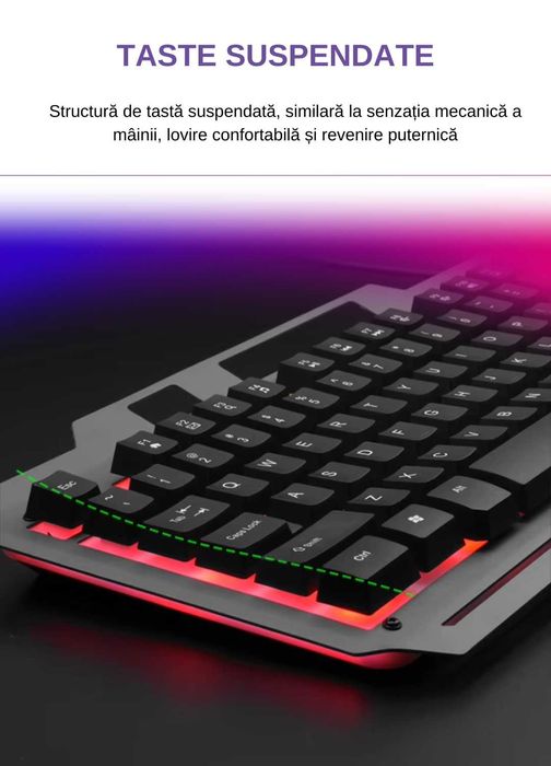 Tastatura Mecanica si Mouse cu Fir Gaming BladePRO K-Snake