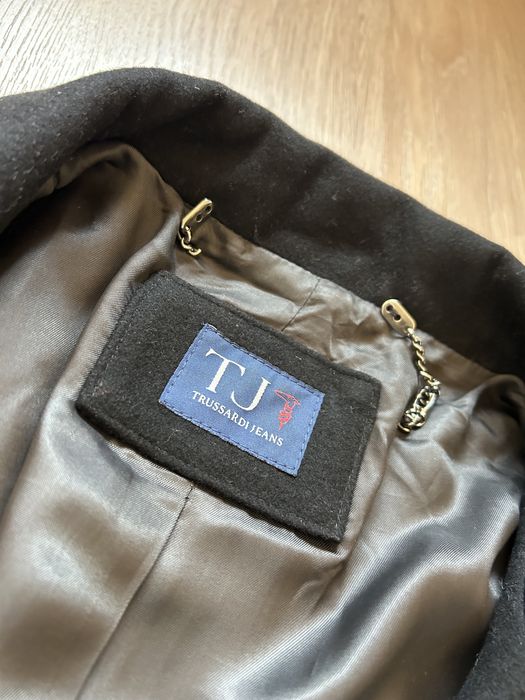 Jacheta/ Palton din stofa lana 100% Trussardi originala femei