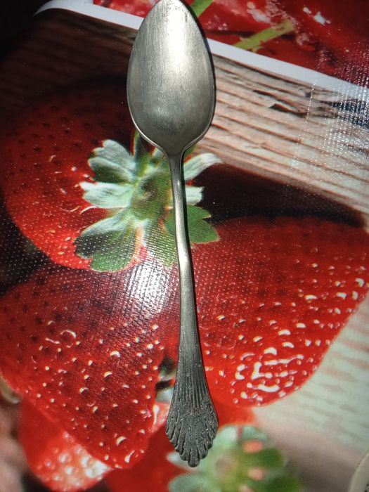 Линейка лошка старий серебро