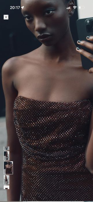 Вайръл винено червена рокля на Zara в М размер, с етикет