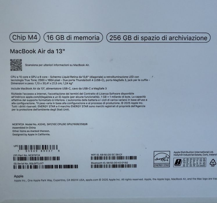 Apple Macbook air m4
