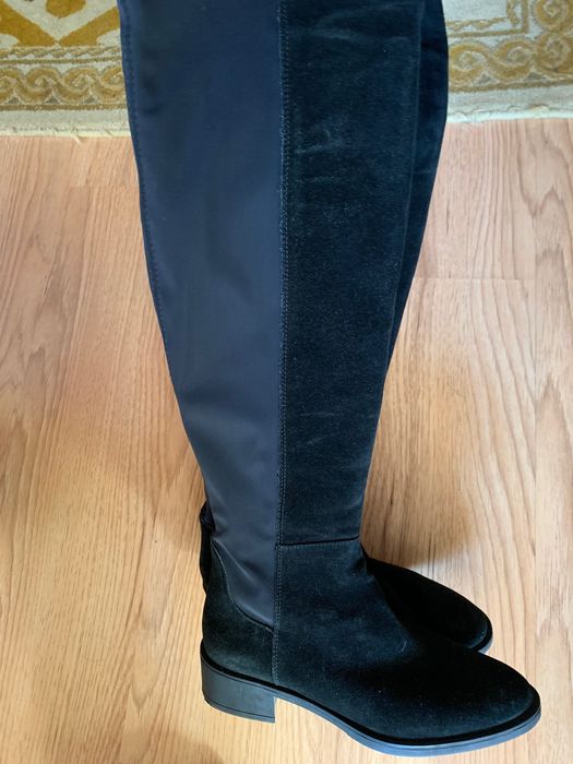 Дълги велурени ботуши