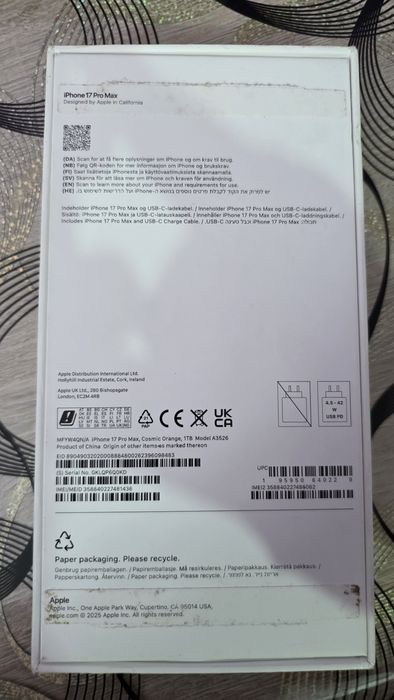 Iphone 17 pro max 1tb