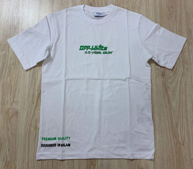 Нови мъжки тениски с етикети Off white в черно и в бяло