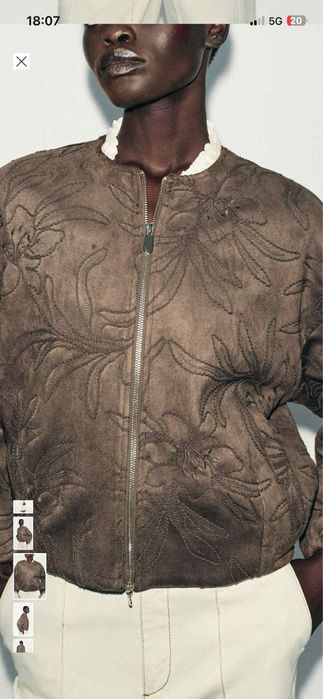 Яке от изкуствен велур Zara