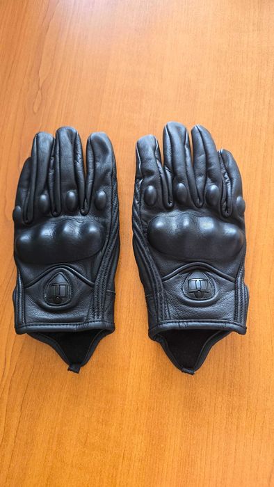 Дамски къси кожени мото ръкавици ICON, размер M