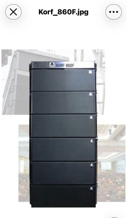 Doua sisteme sunet profesional line array TPA Korf / Kidd – 16 topuri și 8 subwoofere+amplificatoare si cadre
