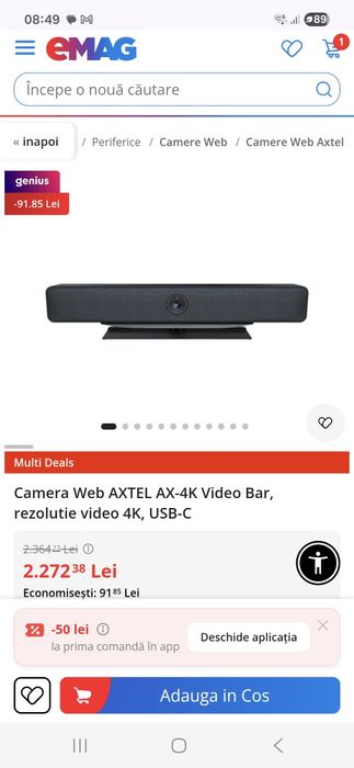 Axtel Video bar 4k.