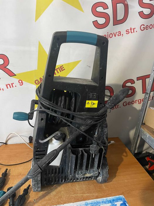 Aparat de spalat cu presiune, Makita HW111, 1700 W, 110 bari, 370 l/h, furtun 5.5 m Garantie 2 ani