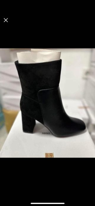 Боти About you, 40 номер кожа и велур