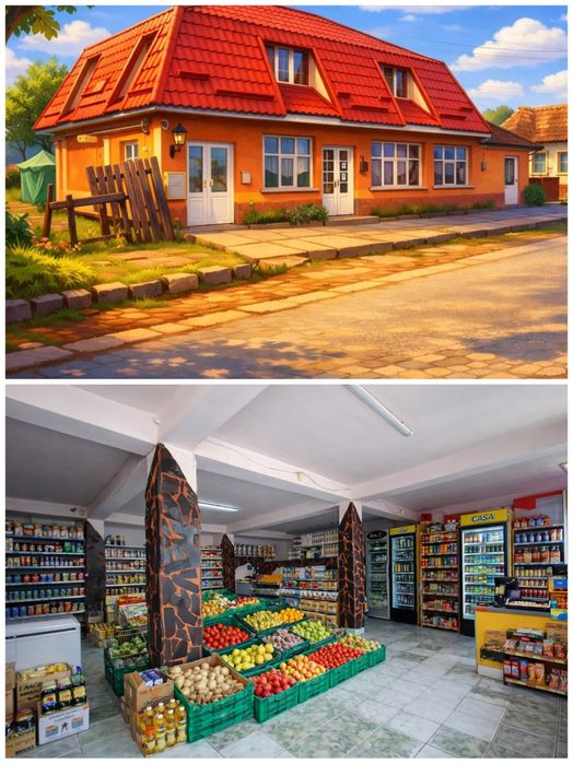 Casa cu spatiu comercial la parter.