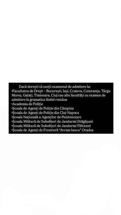 Meditații Admitere Gramatica Limbii Române