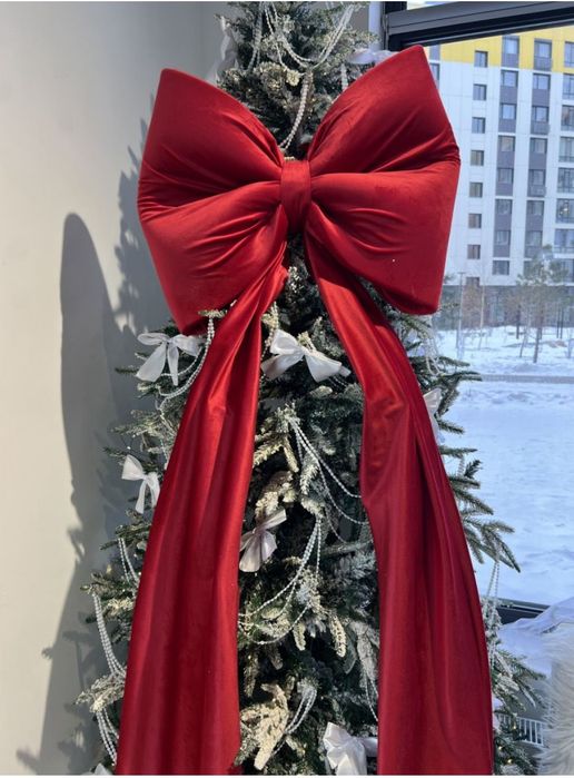 Бант для ёлки из материала