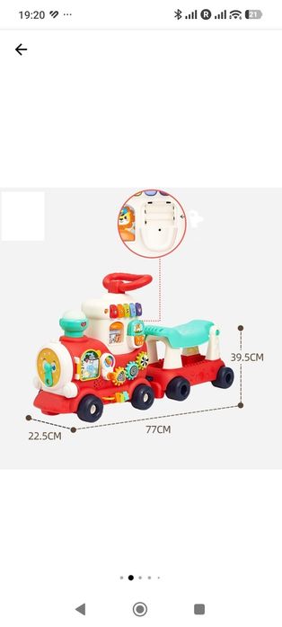 Antemergator jucărie  tren interactiv