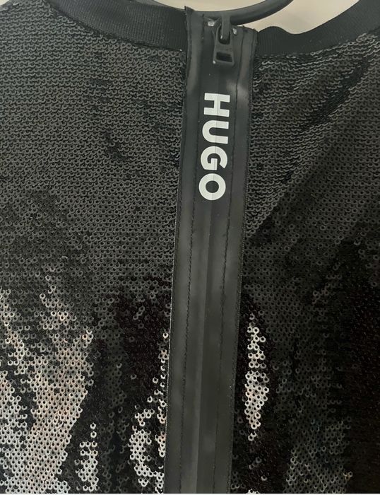 Рокля на  HUGO  с пайети и нова кожена рокля на BOSS