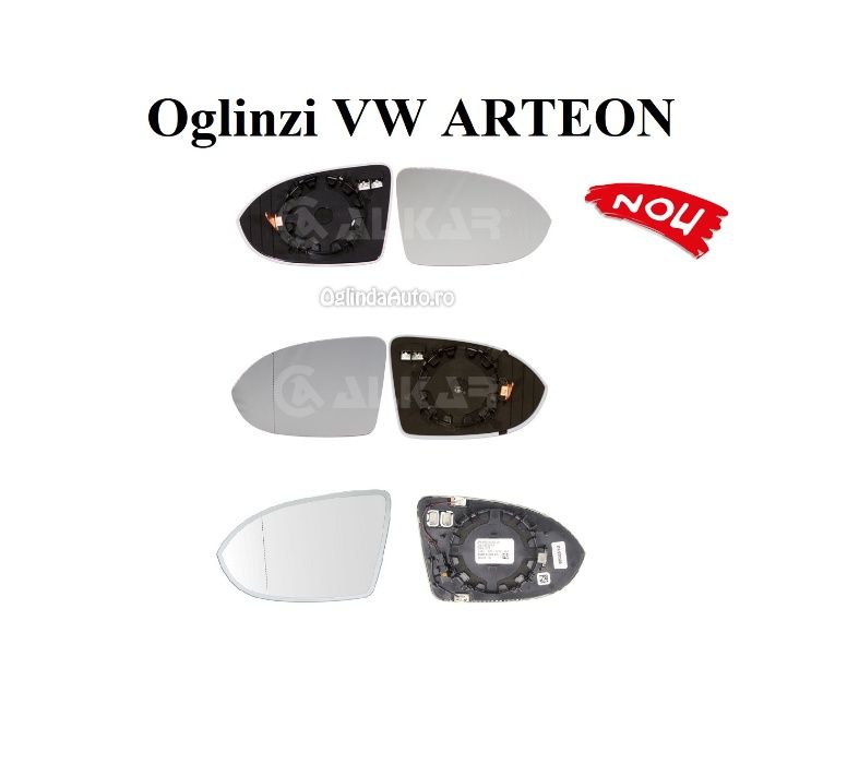 Oglinda VW PASSAT B8 si ARTEON  geam sticla oglinzi stanga dreapta