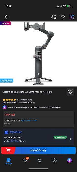 Gimbal DJI Osmo Mobile 7P