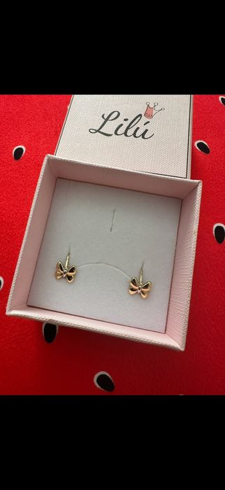 Cercei bebe aur 14k noi Lilu Fluturasi