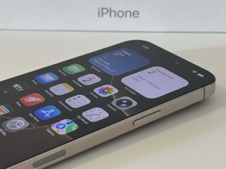 Бартер! Перфектен! iPhone 16 Pro Max Natural Titanium (Сив) 93%