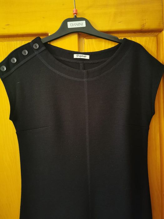 Тъмно синя рокля тип сукман