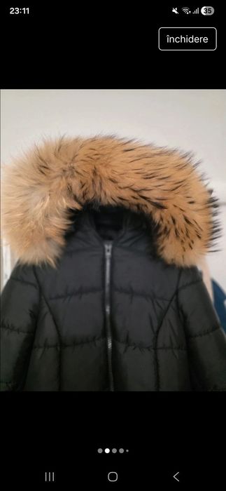 Geaca blana naturala super calduroasa