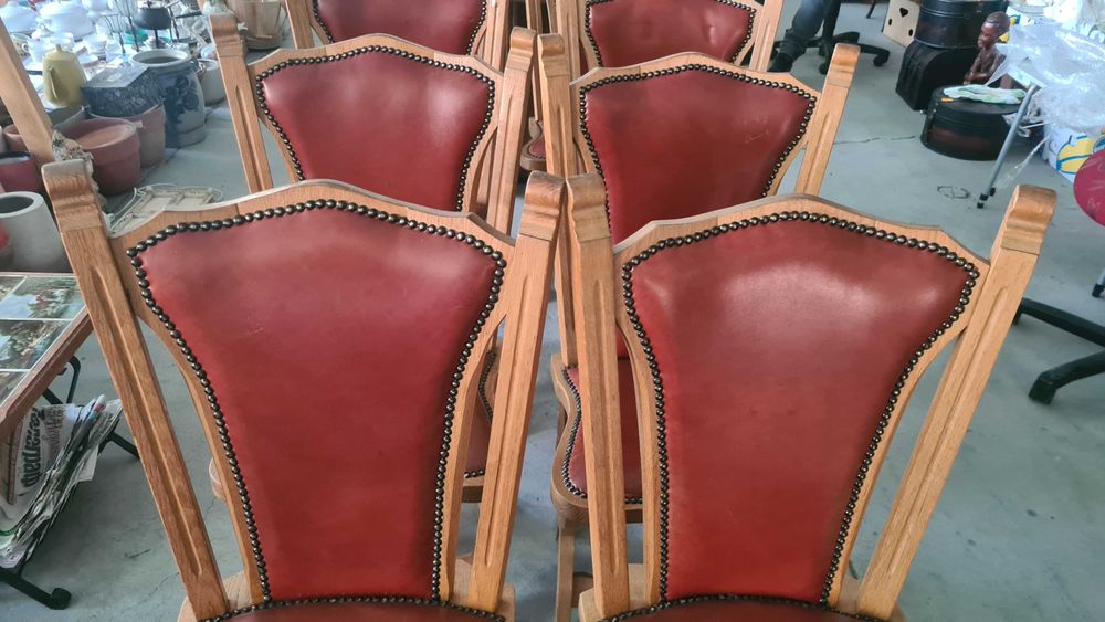 Масивен кожен стол внос от Европа