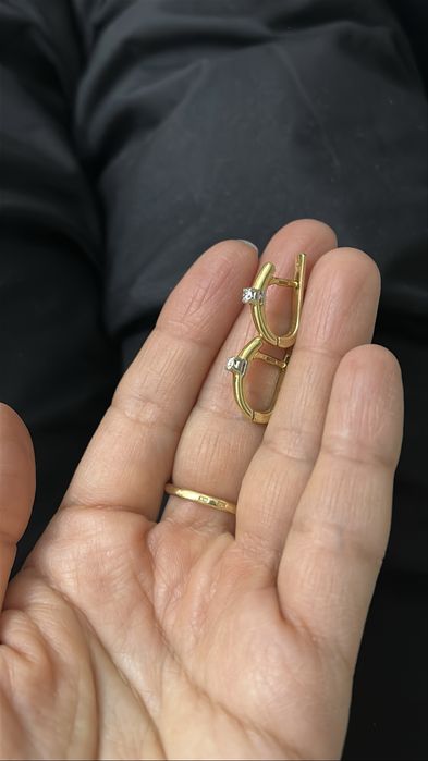 Серьги с брилиантами 750 пробы