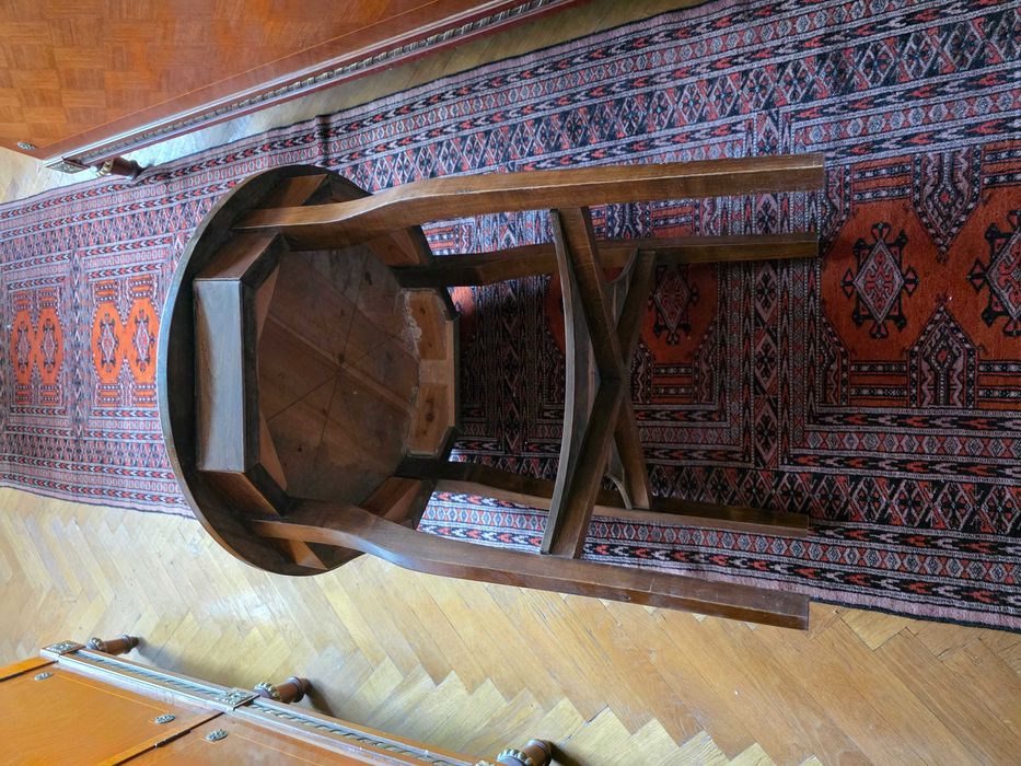 Măsuță de Cafea Art Deco (Anii '40) – Lemn Masiv, Design Vintage