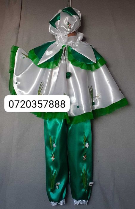 Costum Ghiocel pentru copii 4-5-6 ani si 8-9-10-11-12-13 ani