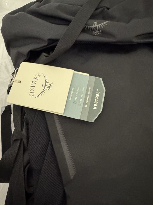 Rucsac Osprey Kestrel 48, negru L/XL, nou, eticheta, garantie