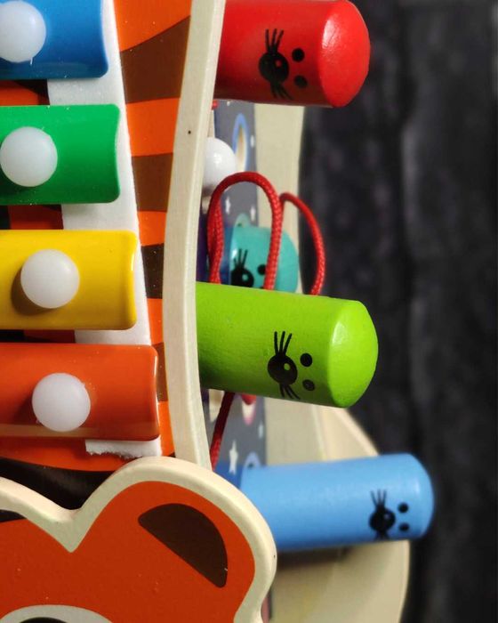 Развивающая игрушка Тигр 4в1 Филетон, рыбалка, стучалка, ходилка